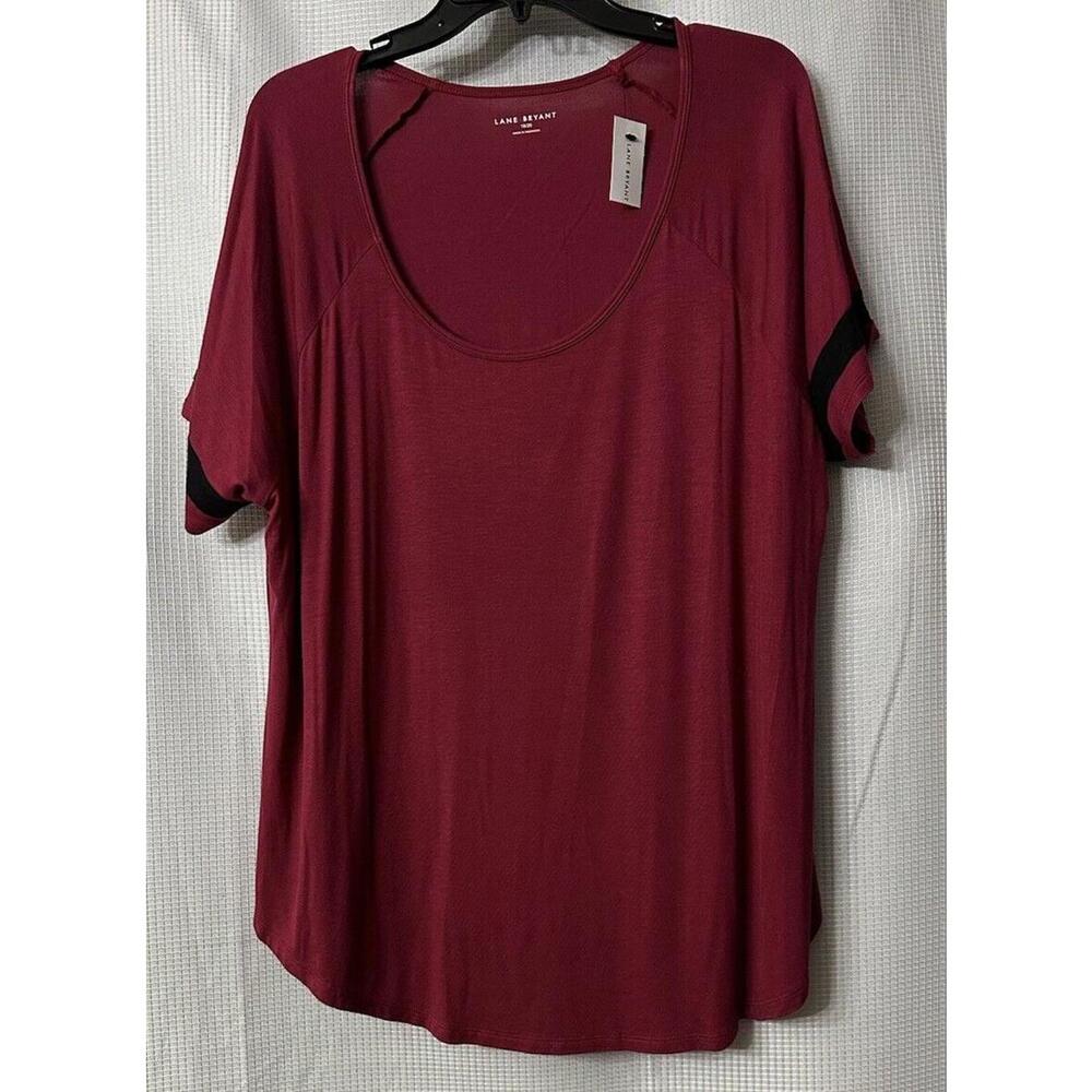 NWT Lane Bryant Womens Short Sleeve Pullover Top Blouse Shirt Plus Size 18/20